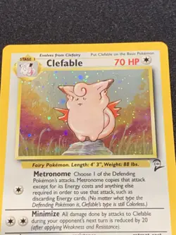 Pokemon TCG Clefable Base Set 2 5/130 Holo Unlimited Holo Rare EXC - Image 4