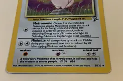 Pokemon CLEFABLE, 5/130 Base Set 2 Holo Rare NM w/ SWIRL - Image 3