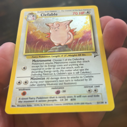 Pokemon 1999 TCG Clefable Base Set 2 Holo Unlimited Rare Card #5/130 SWIRL - Image 4