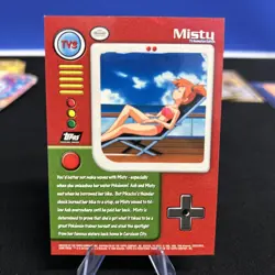 Pokemon Card - Misty TV3 - Black Logo - Topps Series 1 - Image 2