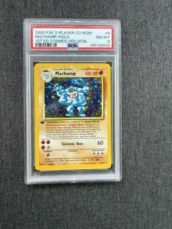 PSA 8 Base Set Unlimited Machamp Holo 8/102 COSMOS HOLO Pokemon Cards 1999🔥 - Image 1