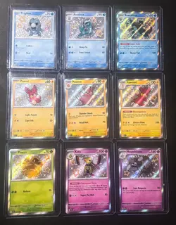Pokemon TCG Paldean Fates Baby Shiny Holo Rare Lot of 9 Cards NM Shiny Rare - Image 1