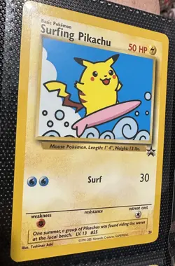 2001 Promos - Wizards Black Star Surfing Pikachu Basic/Promo #28 - Image 1