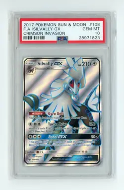 Silvally GX 108/111 S&M Crimson Invasion Full Art Holo Pokemon - PSA 10 GEM MT! - Image 1
