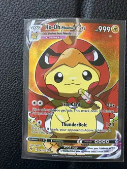 Pikachu Ho-Oh Legendary Pokemon Cosplay Cute Doujin ACG HOLO Card - Near Mint FS - Image 1
