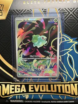 2025 Pokemon Mega Evolution Bulbasaur 133/132 Illustration Rare + Top Loader - Image 1