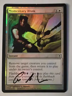 Magic The Gathering - 1x Signed Foil Momentary Blink (mtg) Time Spiral - Image 1