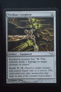 Magic The Gathering MTG VIRIDIAN LONGBOW Mirrodin LP Lightly Played - Image 1