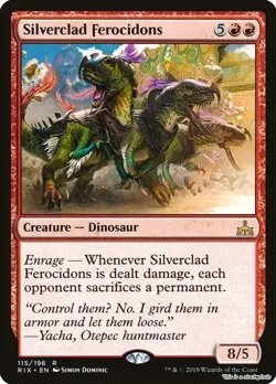 Silverclad Ferocidons Rivals of Ixalan RIX 115 Rare NM - Image 1