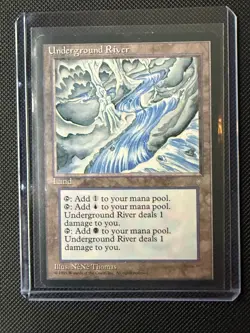 MTG Underground River Ice Age MP Vintage 1995 Magic The Gathering - Image 2