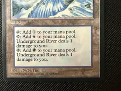 MTG Underground River Ice Age MP Vintage 1995 Magic The Gathering - Image 5