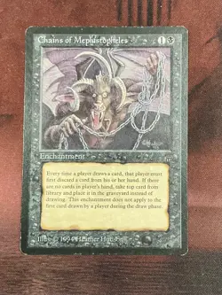 MTG CHAINS OF MEPHISTOPHELES ENGLISH LEGENDS MODERATELY PLAYED - Image 1