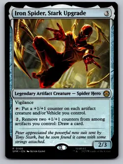 Iron Spider, Stark Upgrade 166 Rare Marvel's Spider-Man Magic: The Gathering NM - Image 1