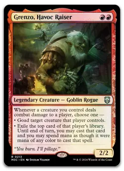 Grenzo, Havoc Raiser (Ripple Foil) #213 (NM) Modern Horizons 3 M3C Magic MTG - Image 1