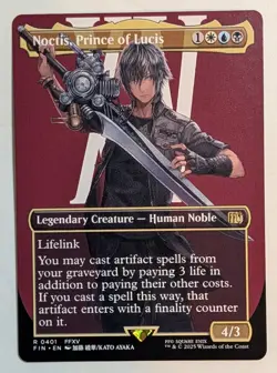 Noctis, Prince of Lucis (Borderless) Final Fantasy Regular Magic The Gathering - Image 1