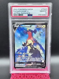 Pokemon Garchomp V Astral Radiance Trainer Gallery Full Art #TG23 PSA 10 - Image 1