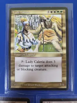 MTG Magic The Gathering LADY CALERIA - URBORG - PENDELHAVEN 1994 Legends CLEAN! - Image 2
