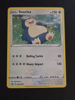 Snorlax SWSH032 Holo Promo Sword & Shield Promo Pokemon Holo Near Mint - Image 1
