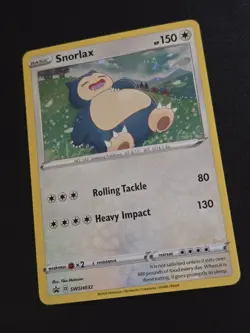 Snorlax SWSH032 Holo Promo Sword & Shield Promo Pokemon Holo Near Mint - Image 3