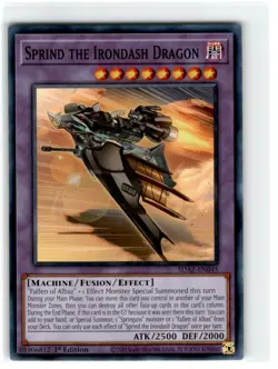 Yu-Gi-Oh! Spring The Irondash Dragon Common SDAZ-EN045 Lightly Played 1st - Image 1