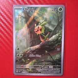 Chespin 087/086 Illustration Rare Pokemon TCG Chaos Rising NM Pokemon - Image 1