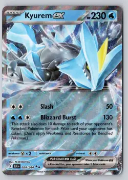 Kyurem ex 028/086 Double Rare Black Bolt Holo Near Mint - Image 1