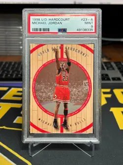1998 Upper Deck Hardcourt MICHAEL JORDAN #23 - A PSA 9 NBA Chicago Bulls - Image 1