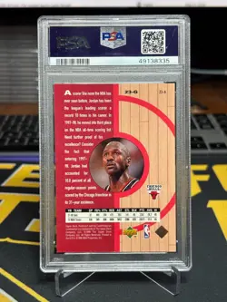 1998 Upper Deck Hardcourt MICHAEL JORDAN #23 - A PSA 9 NBA Chicago Bulls - Image 3