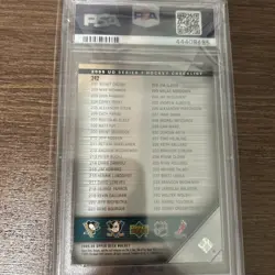 2005 Upper Deck Sidney Crosby/Corey Perry Young Guns Checklist PSA 9 - Image 2