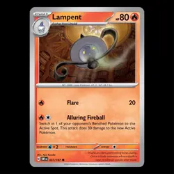 Lampent 037/197 - Obsidian Flames Pokemon Card - Image 1