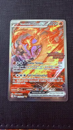Pokemon TCG: Team Rocket’s Moltres Ex 229/182 SIR Stamped (Destined Rivals) - Image 1