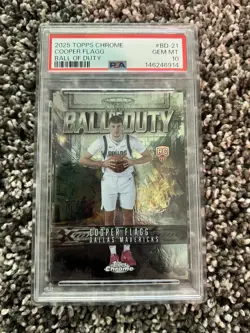 2025-26 Topps Chrome - Ball of Duty Cooper Flagg #BD-21 (RC) PSA 10 - Image 1