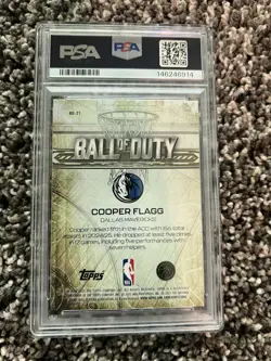 2025-26 Topps Chrome - Ball of Duty Cooper Flagg #BD-21 (RC) PSA 10 - Image 2