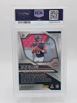2024 Prizm - Rookies Caleb Williams #301 Red White & Blue Prizm (RC) PSA 8 - Image 2