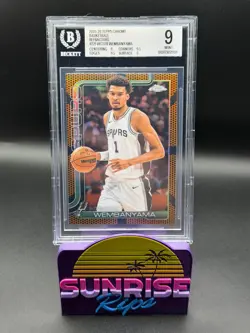 2025-26 Topps Chrome Basketball Refractor #221 Victor Wembanyama Spurs BGS 9 - Image 1