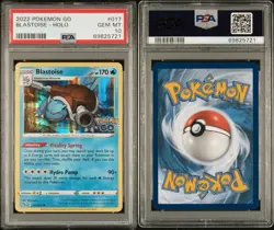 2022 Pokemon Go Blastoise Holo Rare Card 017/078 PSA 10 - Image 3
