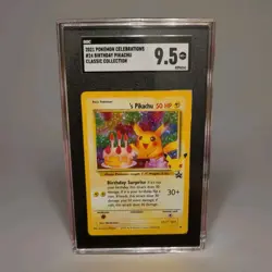 Birthday Pikachu🎈#24 Black Star Promo Pokemon SGC 9.5 Mint+ Graded TCG Card - Image 3