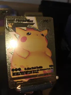 Pokemon Gold Foil Fan Art Card PIKACHU VMAX Gigantamax 310HP 044/185 - Image 1