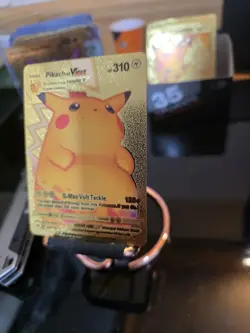 Pokemon Gold Foil Fan Art Card PIKACHU VMAX Gigantamax 310HP 044/185 - Image 3