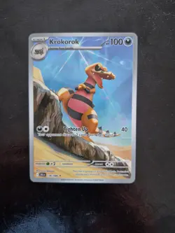 Krokorok 136/086 Illustration Rare – SV Black Bolt Pokemon Card (NM) - Image 1