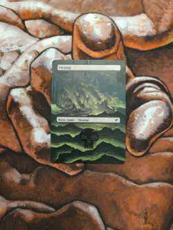Magic the Gathering Swamp #2 Hand Painted Unique Custom MTG Alter (jrm deal) - Image 1