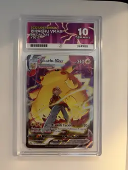 Pokemon Pikachu TCG VMAX Lost Origin Trainer Gallery TG17/TG30 Ace 10 Gem Mint - Image 1