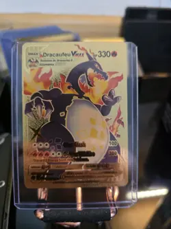 Pokemon Dracaufeu VMAX Gold Card G-Max Wildfire Fan Art #SV107/SV122 - Image 3