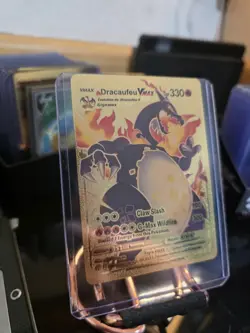 Pokemon Dracaufeu VMAX Gold Card G-Max Wildfire Fan Art #SV107/SV122 - Image 4