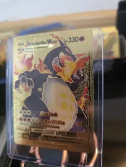 Pokemon Dracaufeu VMAX Gold Card G-Max Wildfire Fan Art #SV107/SV122 - Image 5