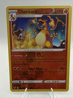 CHARIZARD VIVID VOLTAGE SET RARE REVERSE-HOLO FOIL POKEMON CARD 025/185 NM/M - Image 1