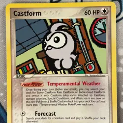 Castform 30/101 Non Holo EX Hidden Legends Vintage Pokemon Card 2004 NM - Image 2
