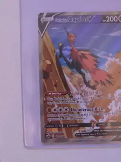 Pokemon TCG Galarian Zapdos v Alternate Art Chilling Reign Card 174/198 - Image 2