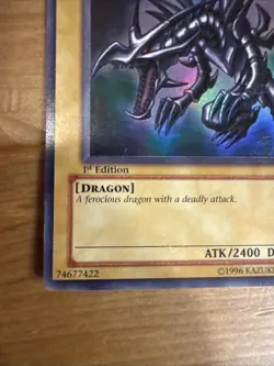 Yu-Gi-Oh! TCG Red-Eyes Black Dragon SDJ-001 Vintage Holo Rare Card 1996 - Image 5
