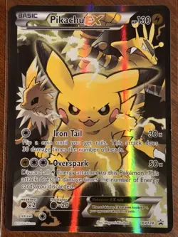Pokemon Pikachu EX XY124 Black Star Promo 2016 Holo Card TCG - Image 1